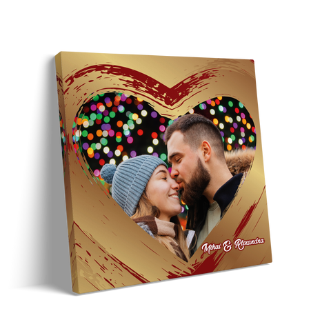 TABLOU CANVAS PERSONALIZAT CUPLU AURIU